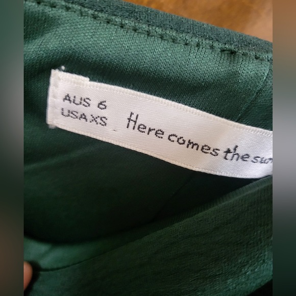 Forest Green Knee Length Dress Size XS - Picture 3 of 3